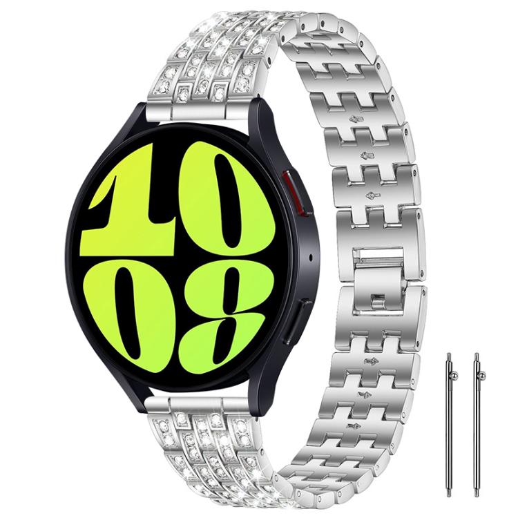 xDfind Five Beads Full Diamond Metal Watch Band