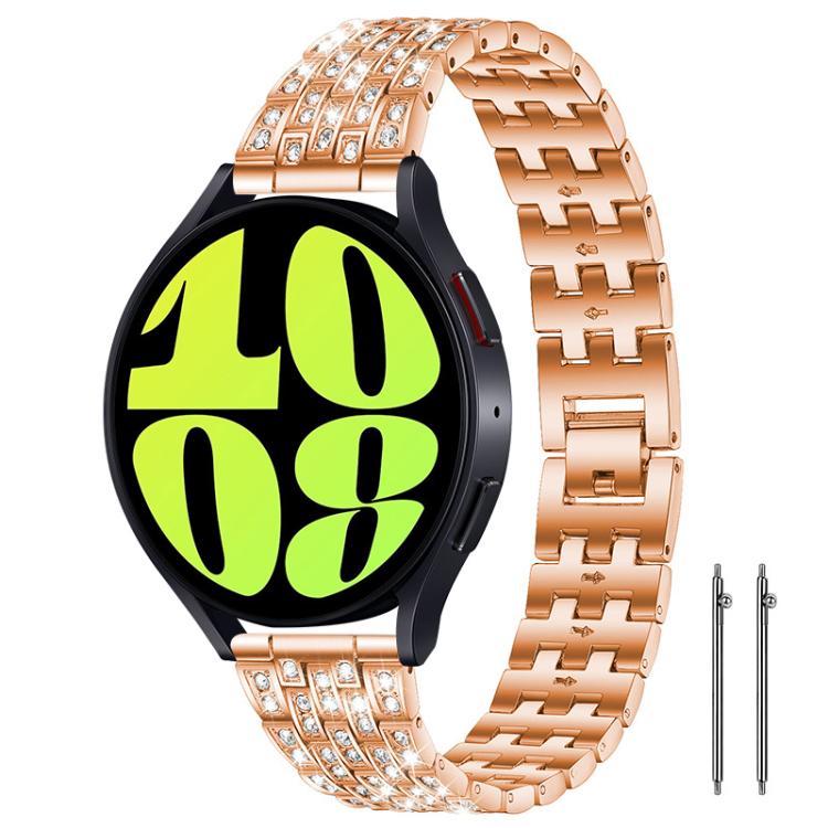 xDfind Five Beads Full Diamond Metal Watch Band