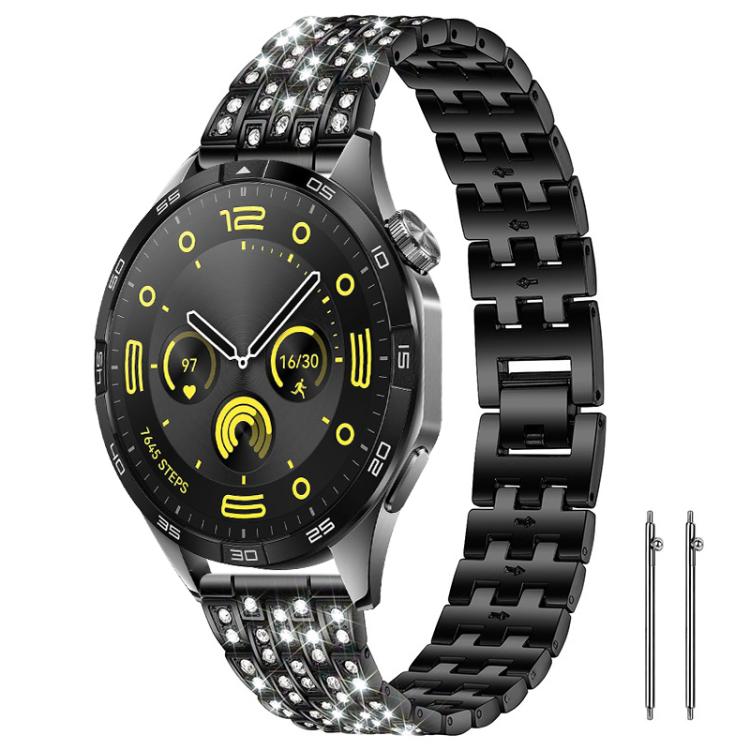 xDfind Five Beads Full Diamond Metal Watch Band, 22mm, 18mm