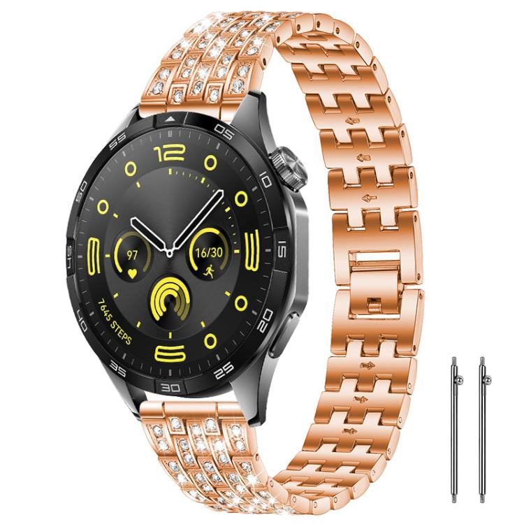 xDfind Five Beads Full Diamond Metal Watch Band, 22mm, 18mm