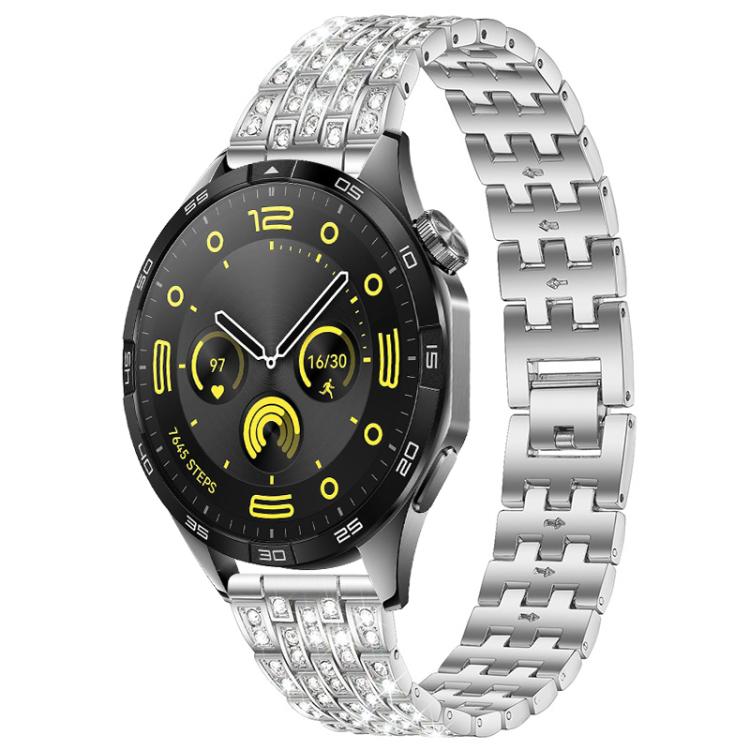 xDfind Five Beads Full Diamond Metal Watch Band, 18mm