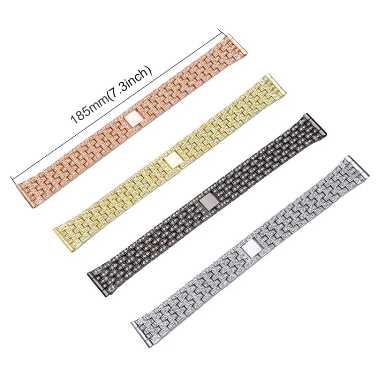 xDfind Five Beads Full Diamond Metal Watch Band, For Fitbit Versa 4 / 3 / Sense 2 / Sense