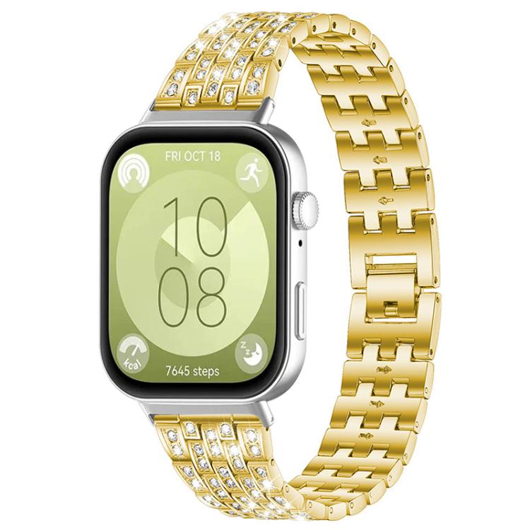 xDfind Five Beads Full Diamond Metal Watch Band, For Huawei Watch Fit4 / Fit4 Pro / Fit3