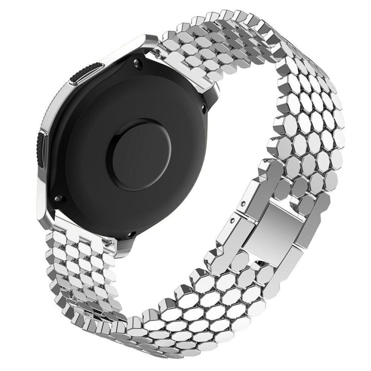 xDfind Fish Scale Texture Metal Watch Band, 20mm