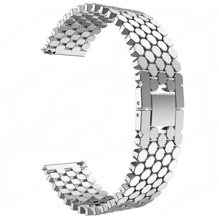 xDfind Fish Scale Texture Metal Watch Band, 20mm