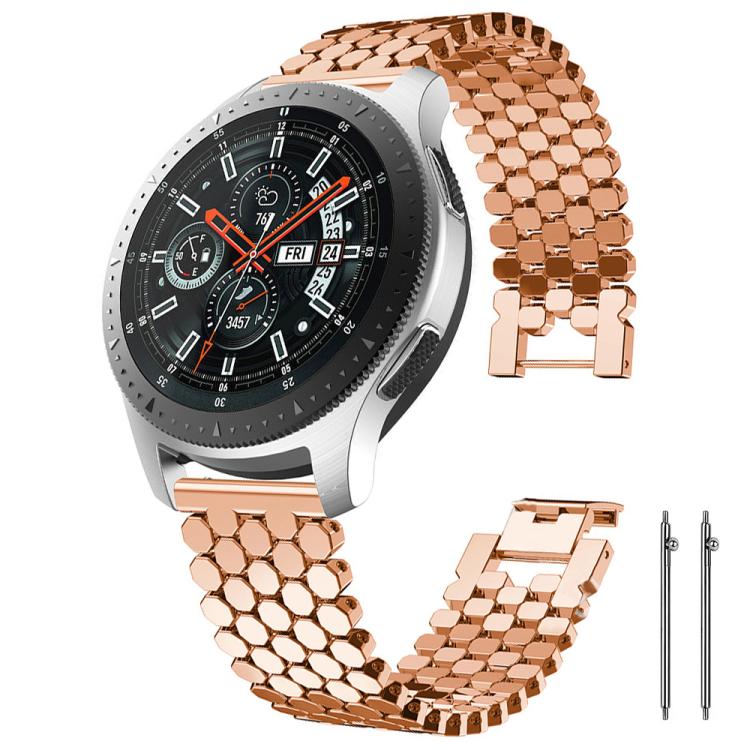 xDfind Fish Scale Texture Metal Watch Band, 18mm