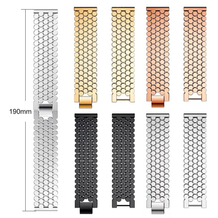 xDfind Fish Scale Texture Metal Watch Band
