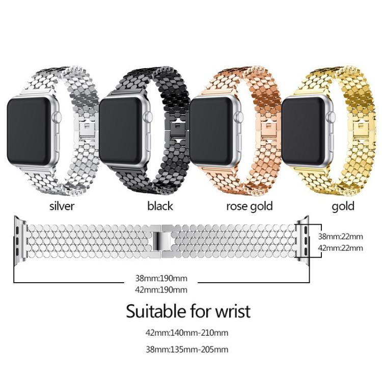 xDfind Fish Scale Texture Metal Watch Band, For Apple Watch 38 / 40 / 41 / S11 42mm