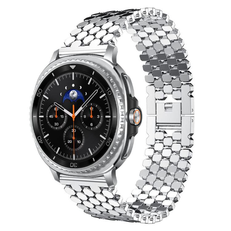 xDfind Fish Scale Texture Metal Watch Band