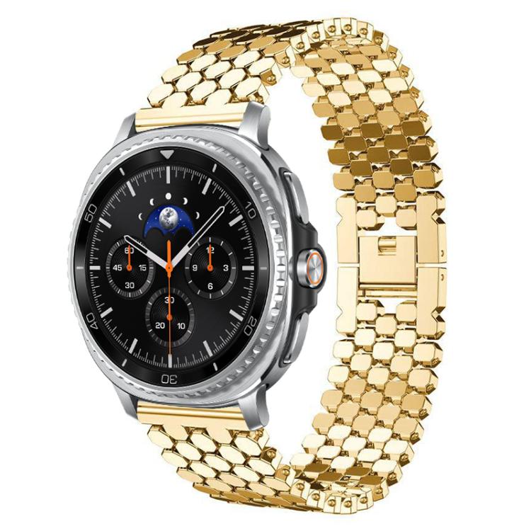 xDfind Fish Scale Texture Metal Watch Band
