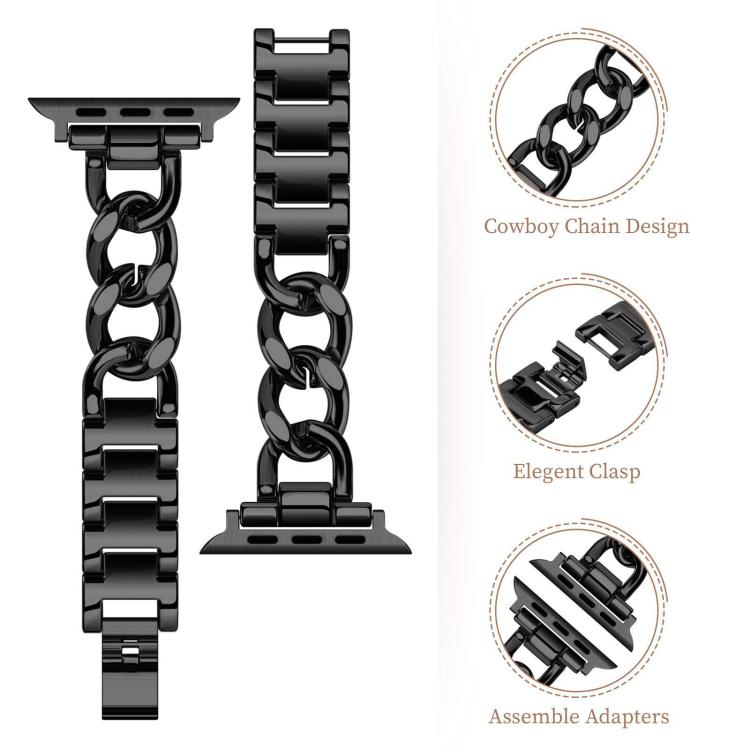 xDfind Denim Chain Metal Watch Band, For Apple Watch 42 / 44 / 45 / 46 / 49mm