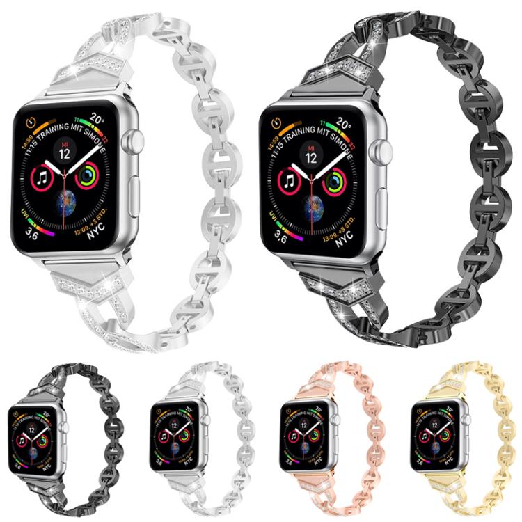 xDfind Diamond Stainless Steel Watch Band, For Apple Watch 38 / 40 / 41 / S10 42mm