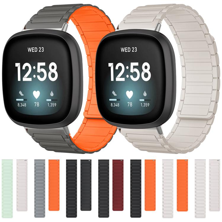 xDfind I-shaped Magnetic Silicone Watch Band, For Fitbit Versa 4 / 3 / Sense 2 / Sense