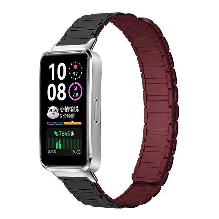 xDfind I-shaped Magnetic Silicone Watch Band, For Huawei Band 10 / 9 / 8