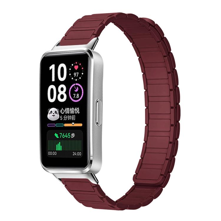 xDfind I-shaped Magnetic Silicone Watch Band, For Huawei Band 10 / 9 / 8