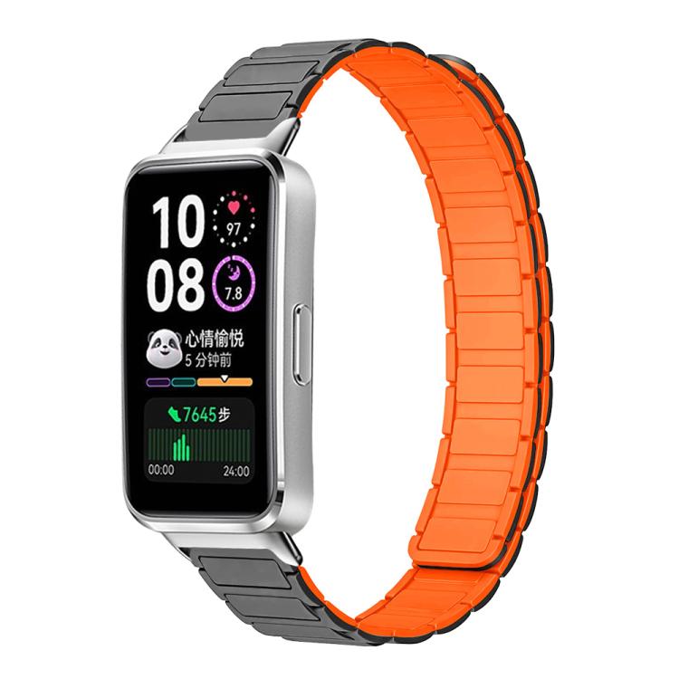 xDfind I-shaped Magnetic Silicone Watch Band, For Huawei Band 10 / 9 / 8