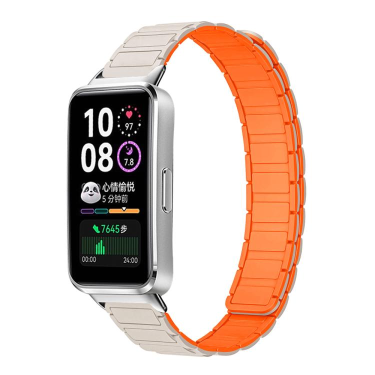 xDfind I-shaped Magnetic Silicone Watch Band, For Huawei Band 10 / 9 / 8