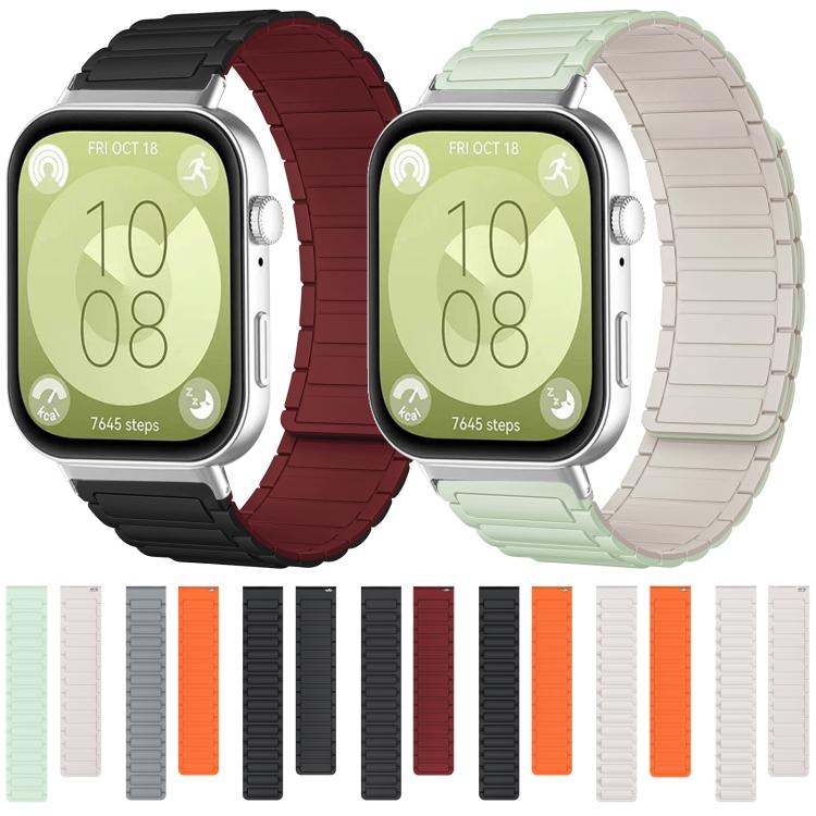 xDfind I-shaped Magnetic Silicone Watch Band, For Huawei Band 10 / 9 / 8