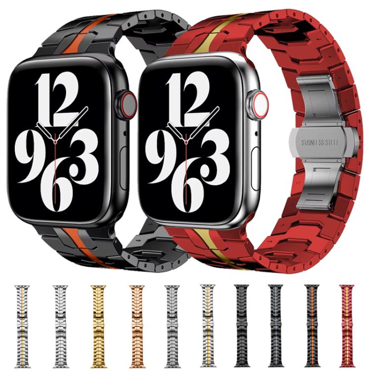 xDfind Butterfly Buckle Stainless Steel Watch Band, For Apple Watch 42 / 44 / 45 / 46 / 49mm
