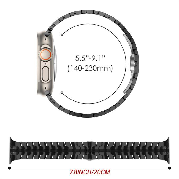 xDfind Butterfly Buckle Stainless Steel Watch Band, For Apple Watch 42 / 44 / 45 / 46 / 49mm