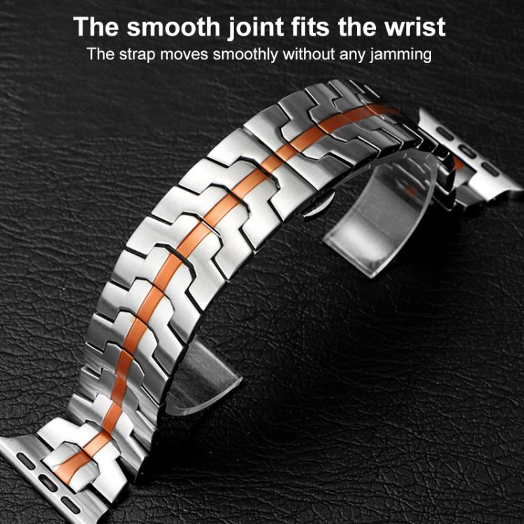 xDfind Butterfly Buckle Stainless Steel Watch Band, For Apple Watch 42 / 44 / 45 / 46 / 49mm