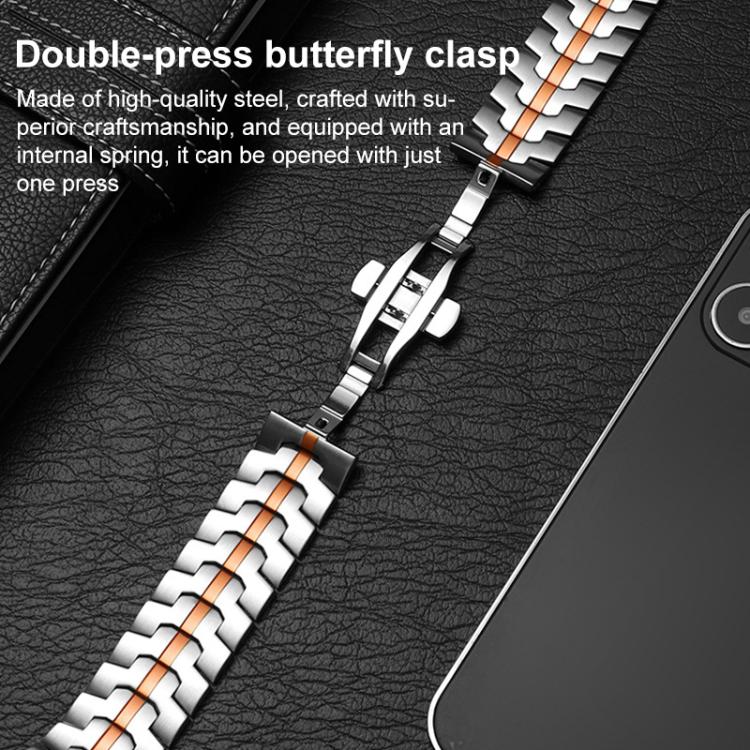 xDfind Butterfly Buckle Stainless Steel Watch Band, For Apple Watch 42 / 44 / 45 / 46 / 49mm