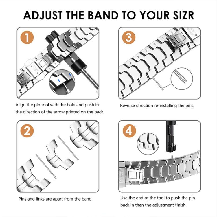 xDfind Butterfly Buckle Stainless Steel Watch Band, For Apple Watch 42 / 44 / 45 / 46 / 49mm