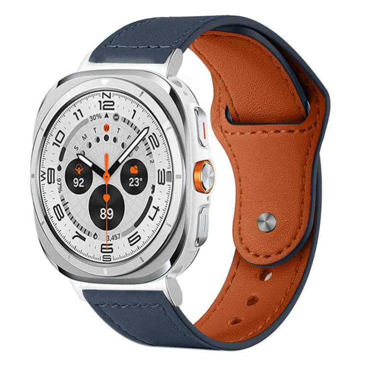 xDfind Rivet Buckle Genuine Leather Watch Band, For Samsung Galaxy Watch Ultra / Ultra 2025