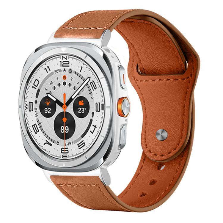 xDfind Rivet Buckle Genuine Leather Watch Band, For Samsung Galaxy Watch Ultra / Ultra 2025