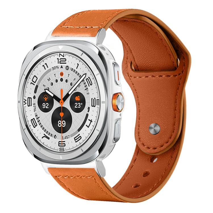 xDfind Rivet Buckle Genuine Leather Watch Band, For Samsung Galaxy Watch Ultra / Ultra 2025