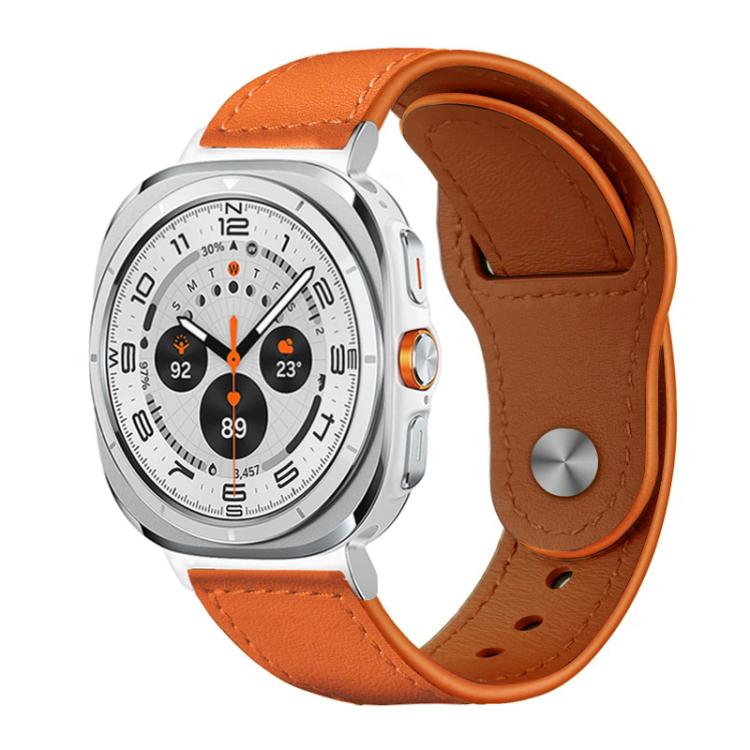 xDfind Rivet Buckle Genuine Leather Watch Band, For Samsung Galaxy Watch Ultra / Ultra 2025