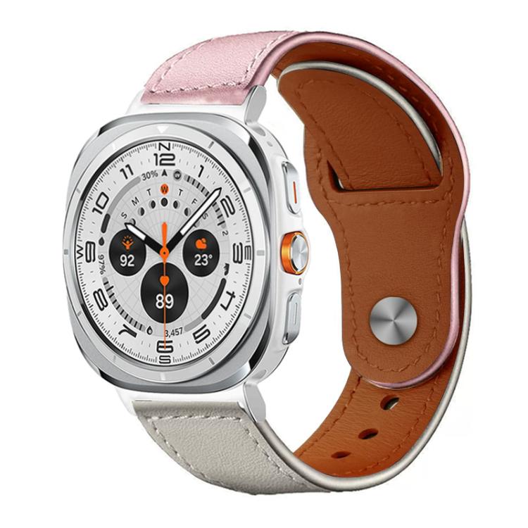 xDfind Rivet Buckle Genuine Leather Watch Band, For Samsung Galaxy Watch Ultra / Ultra 2025