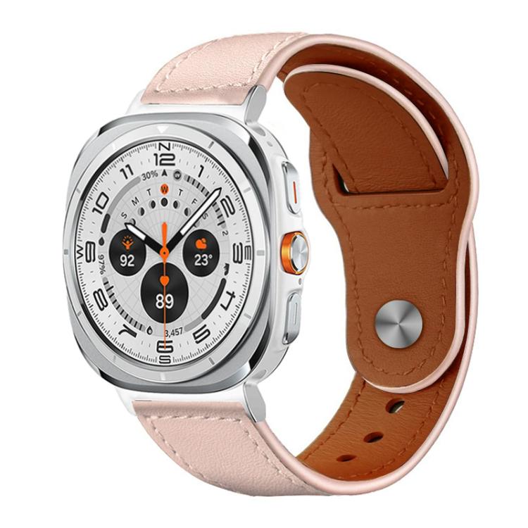 xDfind Rivet Buckle Genuine Leather Watch Band, For Samsung Galaxy Watch Ultra / Ultra 2025