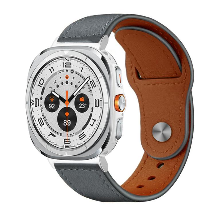 xDfind Rivet Buckle Genuine Leather Watch Band, For Samsung Galaxy Watch Ultra / Ultra 2025