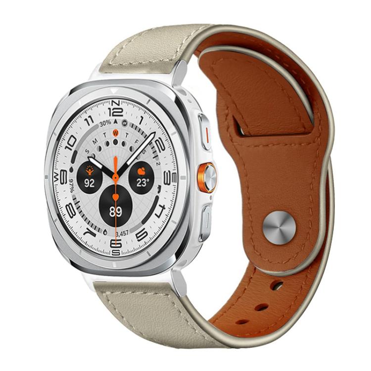 xDfind Rivet Buckle Genuine Leather Watch Band, For Samsung Galaxy Watch Ultra / Ultra 2025
