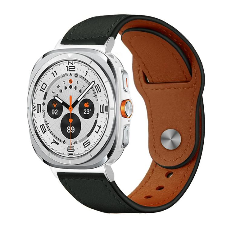 xDfind Rivet Buckle Genuine Leather Watch Band, For Samsung Galaxy Watch Ultra / Ultra 2025