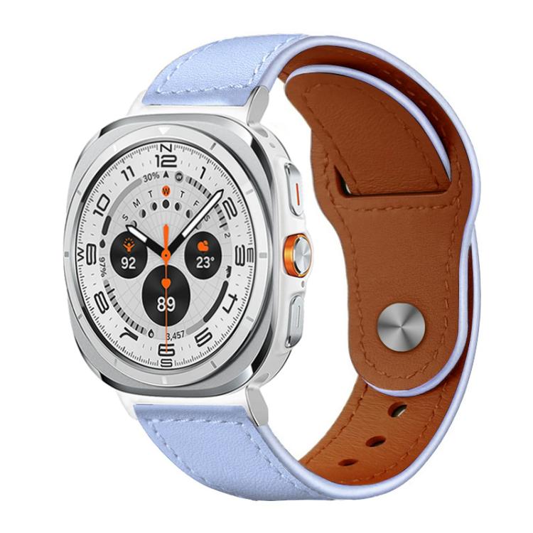 xDfind Rivet Buckle Genuine Leather Watch Band, For Samsung Galaxy Watch Ultra / Ultra 2025
