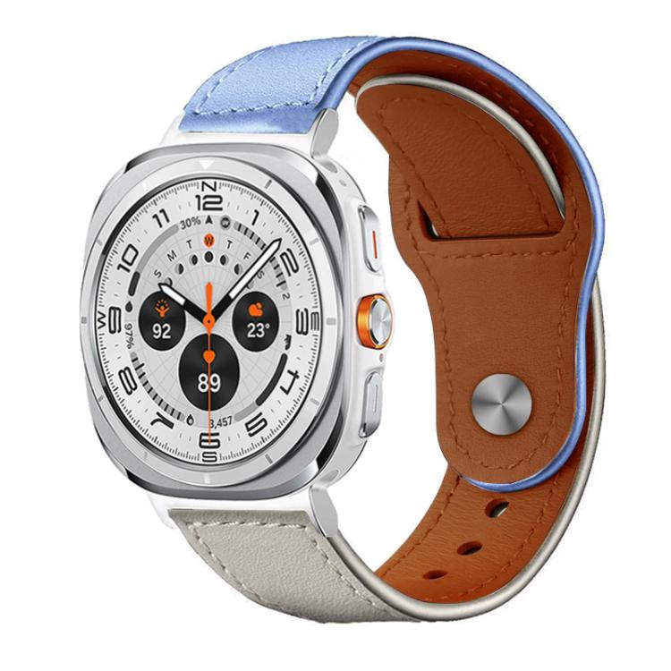 xDfind Rivet Buckle Genuine Leather Watch Band, For Samsung Galaxy Watch Ultra / Ultra 2025