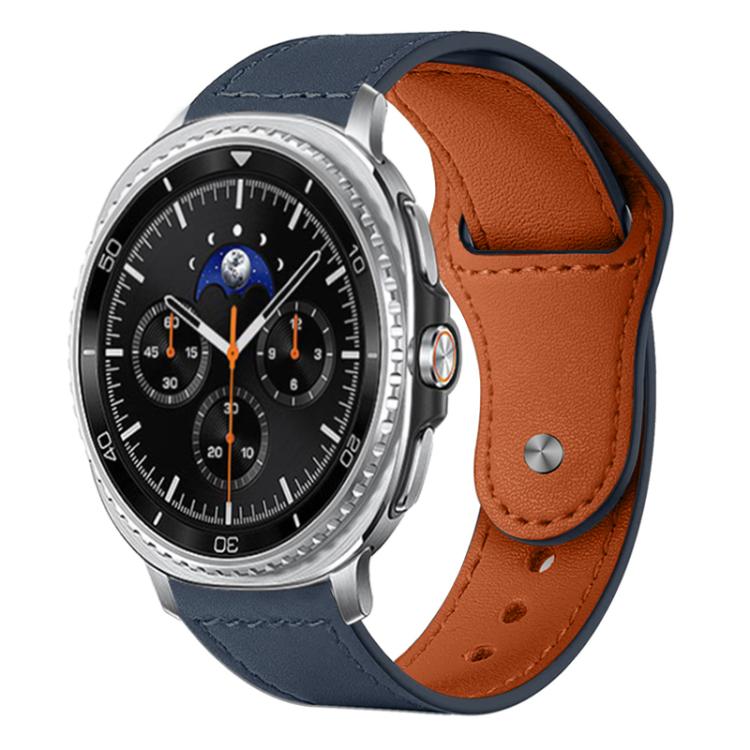xDfind Rivet Buckle Genuine Leather Watch Band, For Samsung Galaxy Watch8 / 8 Classic