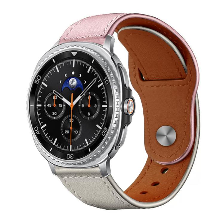 xDfind Rivet Buckle Genuine Leather Watch Band, For Samsung Galaxy Watch8 / 8 Classic