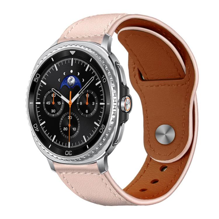 xDfind Rivet Buckle Genuine Leather Watch Band, For Samsung Galaxy Watch8 / 8 Classic