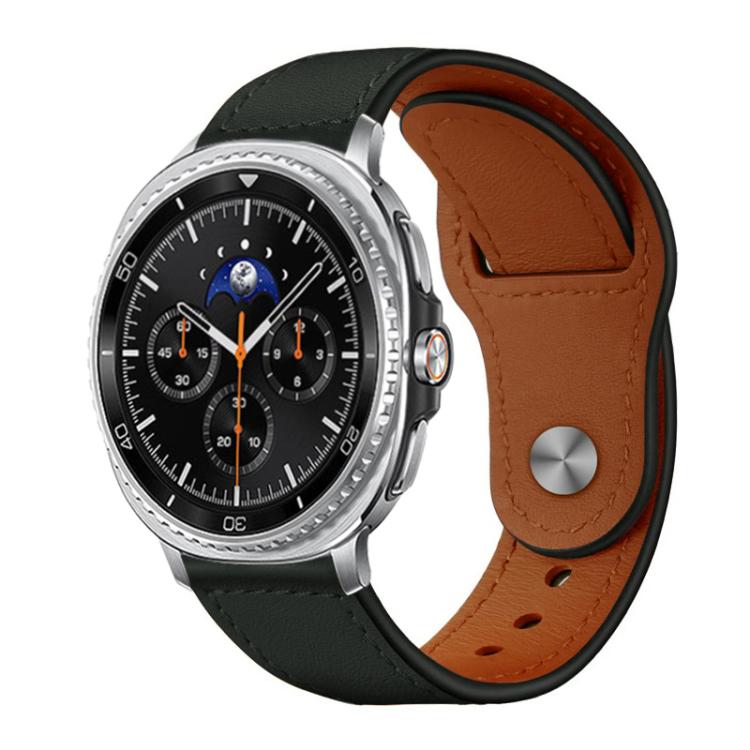 xDfind Rivet Buckle Genuine Leather Watch Band, For Samsung Galaxy Watch8 / 8 Classic