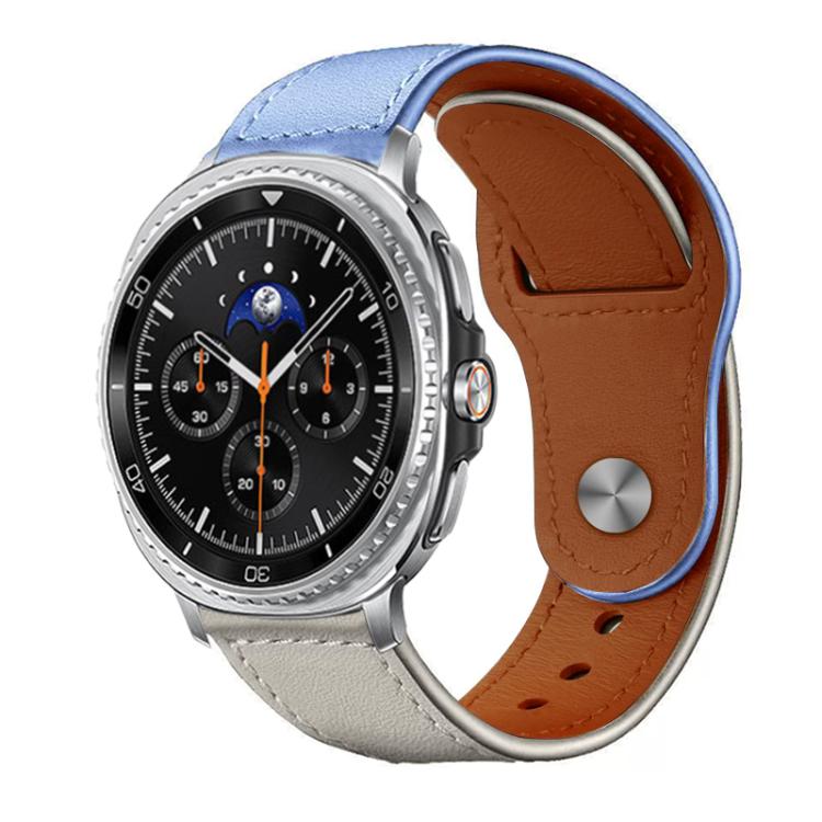xDfind Rivet Buckle Genuine Leather Watch Band, For Samsung Galaxy Watch8 / 8 Classic