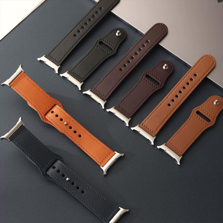 xDfind Rivet Buckle Genuine Leather Watch Band, For Samsung Galaxy Watch8 / 8 Classic