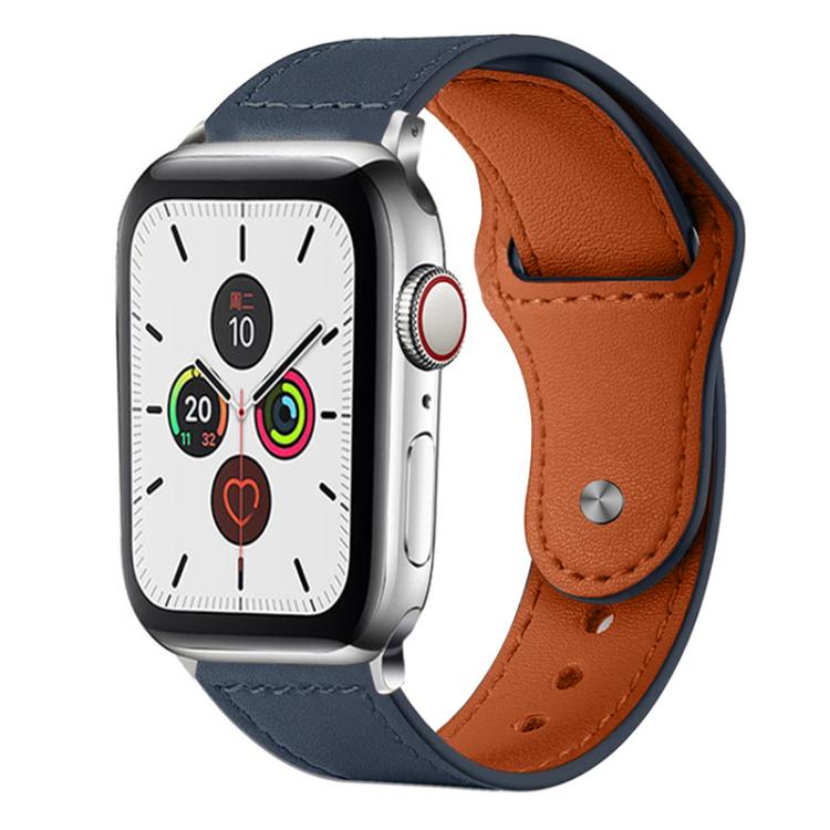 xDfind Rivet Buckle Genuine Leather Watch Band, For Apple Watch 42 / 44 / 45 / 46 / 49mm