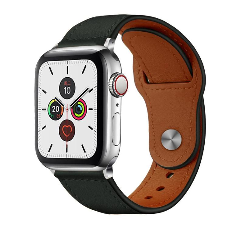xDfind Rivet Buckle Genuine Leather Watch Band, For Apple Watch 42 / 44 / 45 / 46 / 49mm