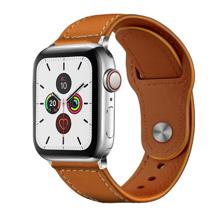 xDfind Rivet Buckle Genuine Leather Watch Band, For Apple Watch 38 / 40 / 41 / S10 42mm