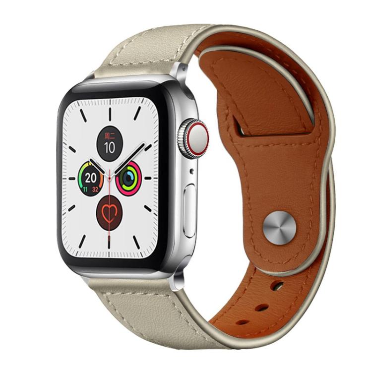 xDfind Rivet Buckle Genuine Leather Watch Band, For Apple Watch 38 / 40 / 41 / S10 42mm