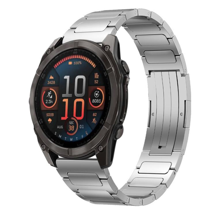 xDfind I-Shaped Buckle Stainless Steel Watch Band, For Garmin Fenix 8/7X/6X/5X 26mm