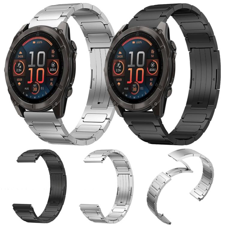 xDfind I-Shaped Buckle Stainless Steel Watch Band, For Garmin Fenix 8/7X/6X/5X 26mm